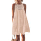 European And American Vest High Waist Sleeveless White Dress