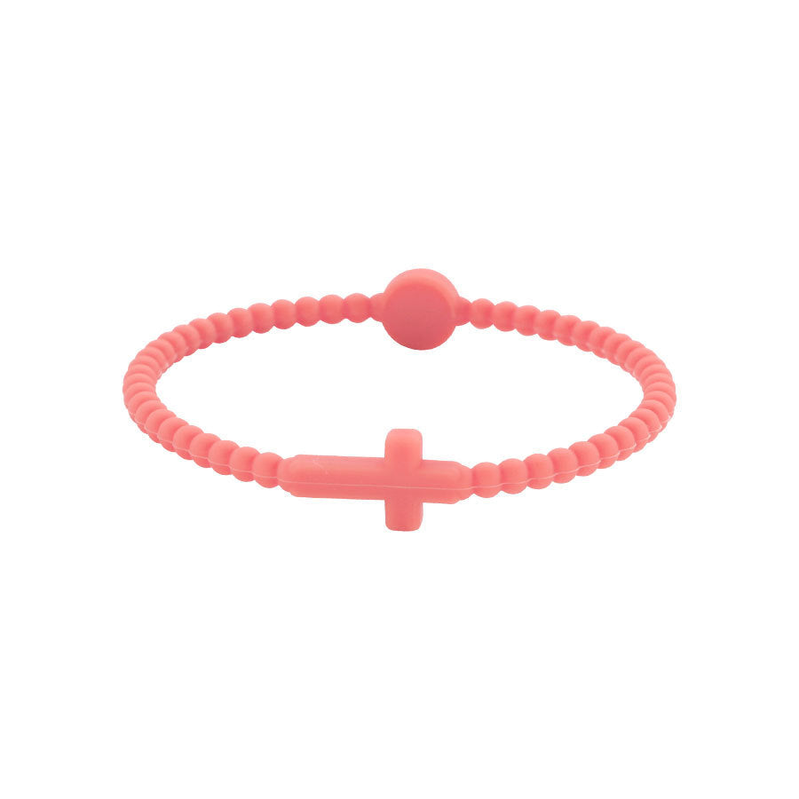 Simple Thin Cross Silicone Bracelet