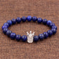 Natural pure white pine blue gold stone hand skewers
