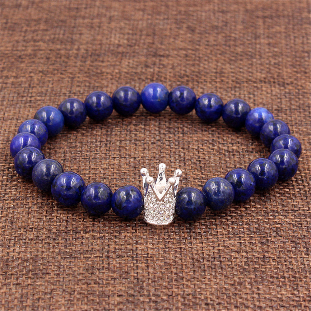 Natural pure white pine blue gold stone hand skewers