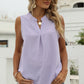 Notched Sleeveless Tank