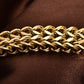 Stainless steel jewelry men and women gold double-layer grinding chain bracelet