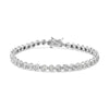 .925 Sterling Silver 1.0 Cttw Miracle Plate Set Diamond Bezel Link Design Tennis Bracelet (I - J Color, I3 Clarity) - Real Vision