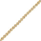 .925 Sterling Silver 1.0 Cttw Miracle Plate Set Diamond Bezel Link Design Tennis Bracelet (I - J Color, I3 Clarity) - Real Vision