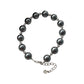Bloggers Same Style High-grade Special-interest Design Handmade Bracelet Artificial Black Pearl