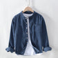 Men's Corduroy Shirt Stand Collar Long Sleeve Shirt
