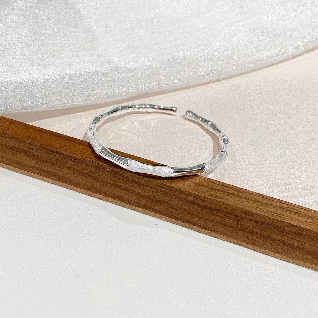 Women's Fashion Silver-plated Bamboo Bracelet
