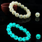 Glowing Night Pearl Beads Bracelet Hot Gold Night Pearl Fluorite Jewelry Natural Six-Word Mantra Night Gemstone Bracelet