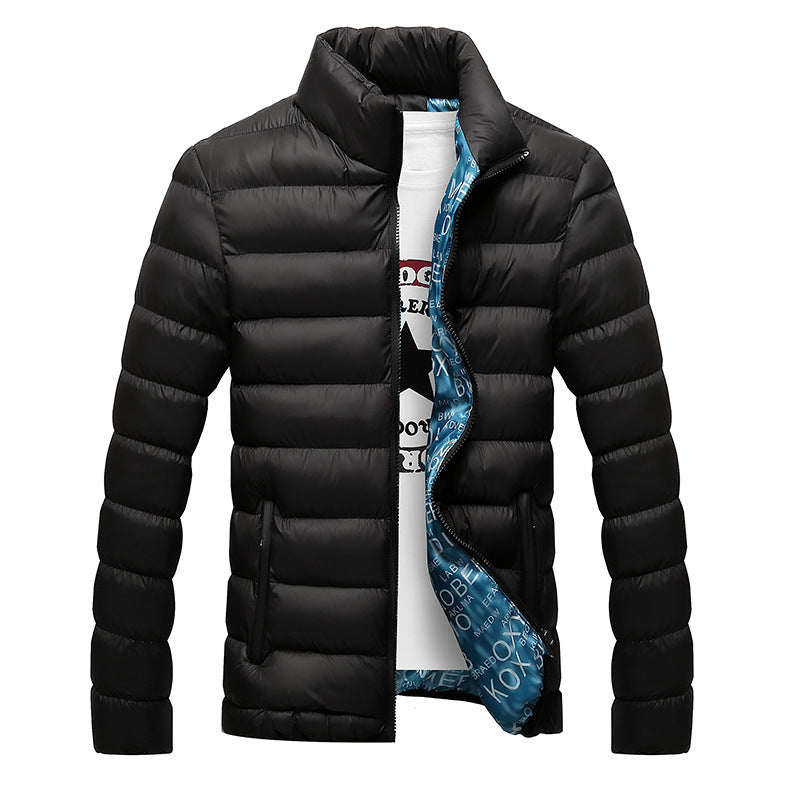 Korean version of the collar thick short men's cotton coat