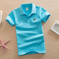Short-sleeved T-shirt Middle And Big Children's Summer Polo Shirt Performance School Uniform