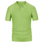 Men's Summer Candy Color Short Sleeve Business Polo Knitwear T-shirt