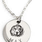 Personalized Pet Photo Disc Necklace Ladies Kitten Name Pendant Necklace Custom Animal Stainless Steel Necklace Jewelry