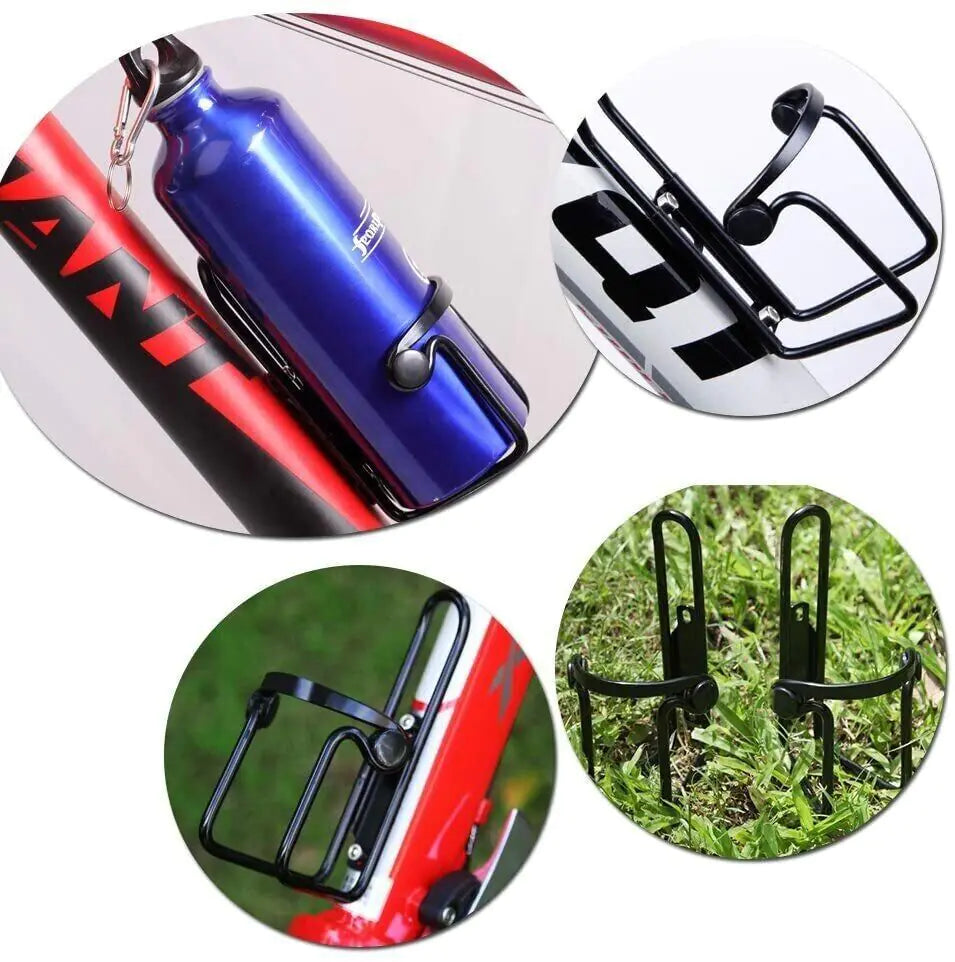 2 Packs Bike Water Bottle Cages Bicycle Lightweight Aluminum Alloy Bottle Holder