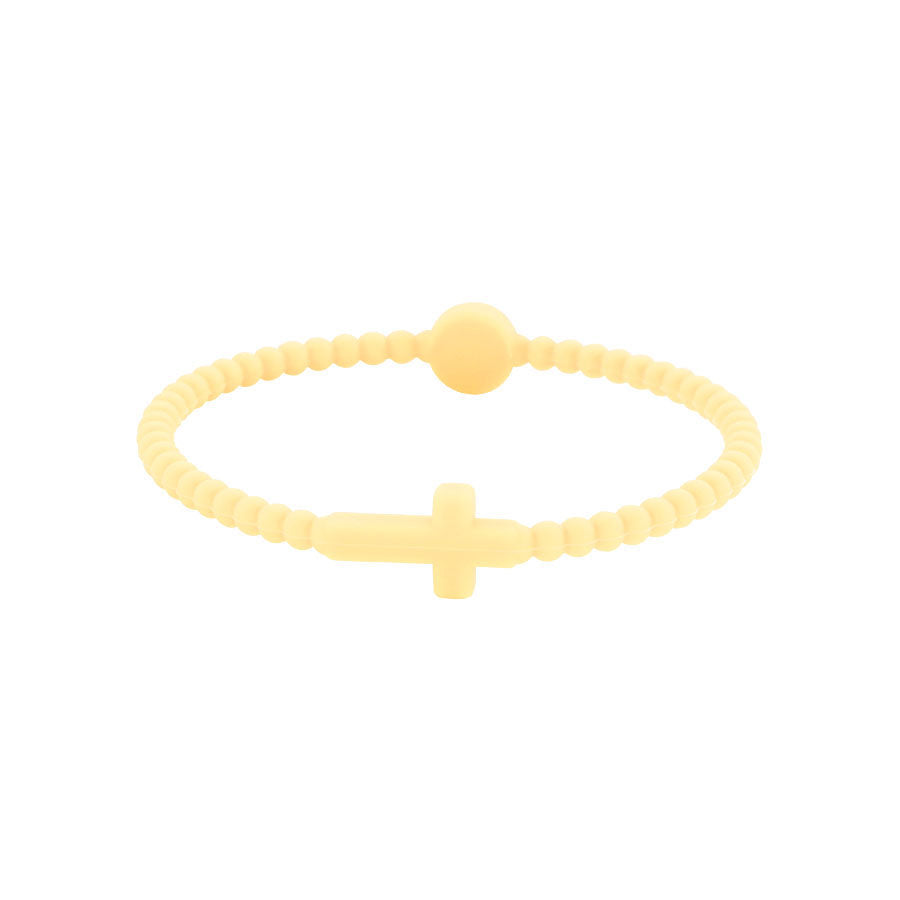 Simple Thin Cross Silicone Bracelet