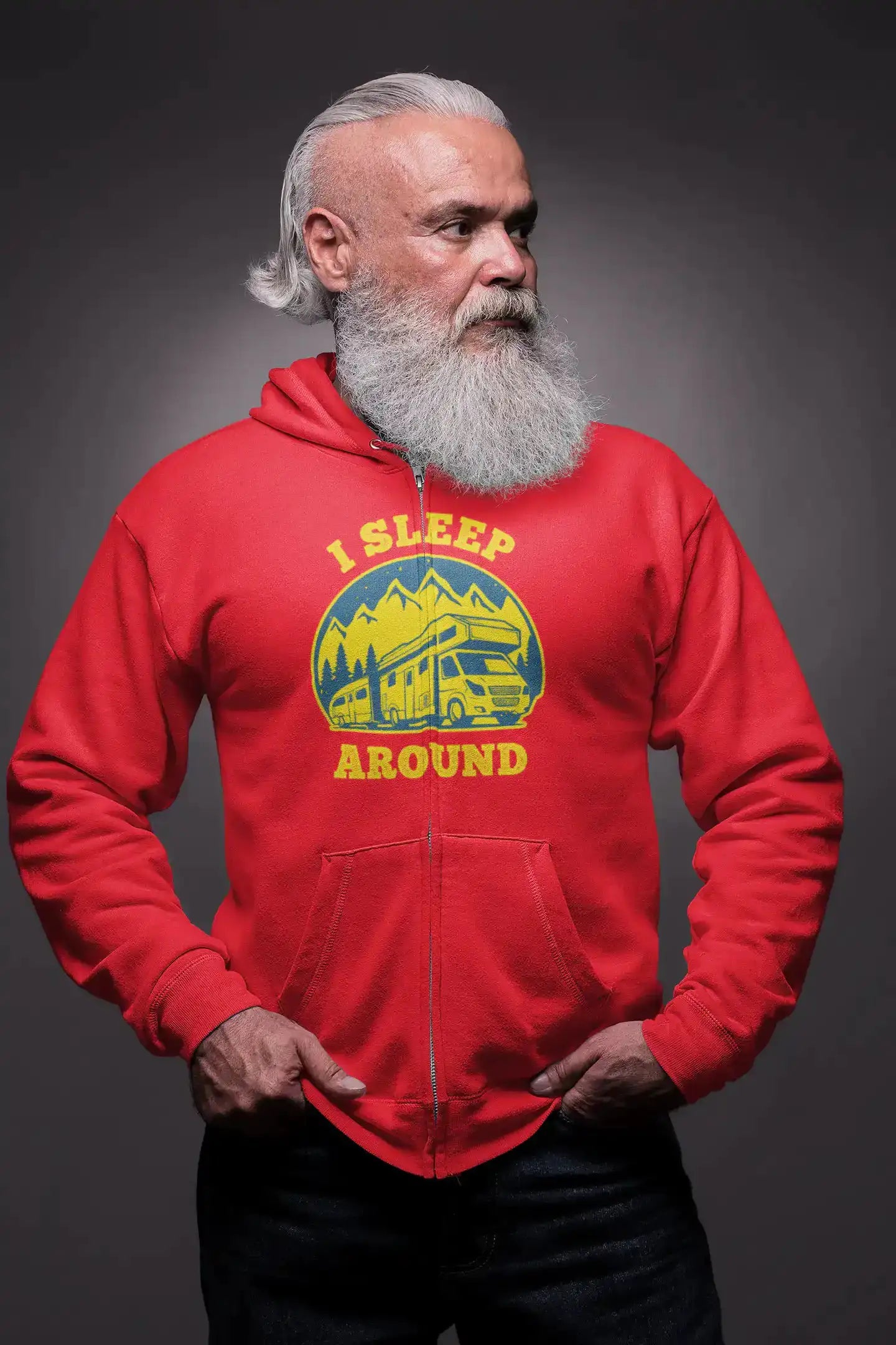 I Sleep Around Zip Hoodie for Men