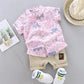 2021 Cartoon Dinosaur Print Toddler Boy Summer Set: Shirt + Pants