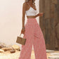 Ditsy Floral Print Wide Leg Pants
