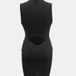 Cutout Mock Neck Sleeveless Dress