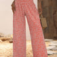 Ditsy Floral Print Wide Leg Pants