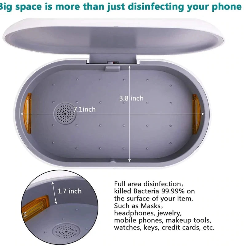 10W Fast Wireless Charger With Phone Sanitizer