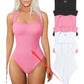 Square Neck Jumpsuit Sleeveless Slim Fit Tank Top