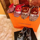 Fashion Design Flat Fur Sandals