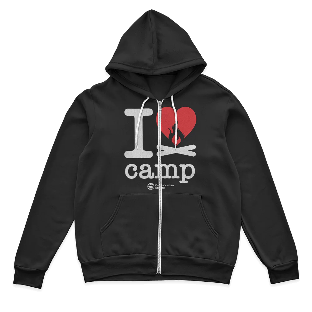 I Love Camp Zip Hoodie for Men