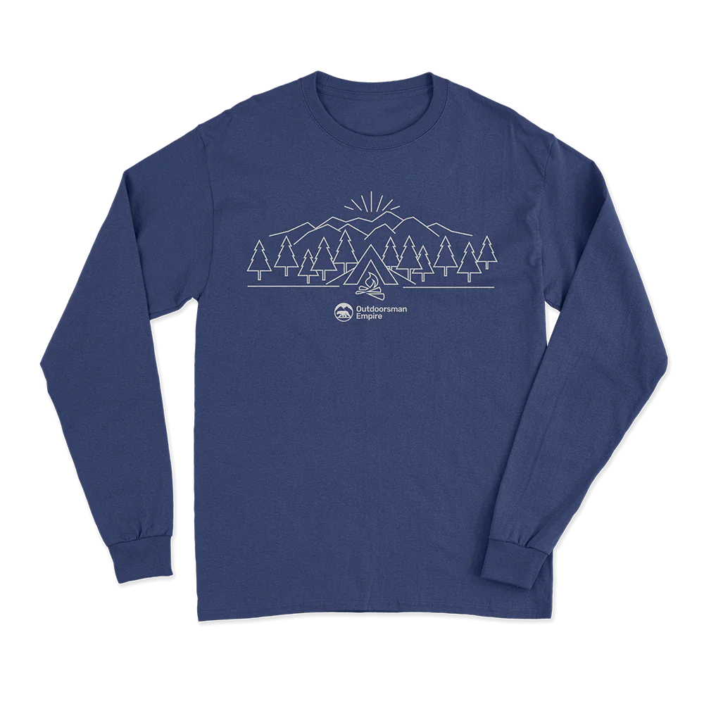 Camping Triangles Men Long Sleeve Shirt