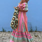Striped Patchwork Pleated Maxi Dresses