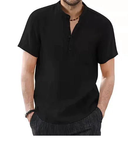 Men’s Casual Cotton Linen T-Shirt