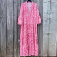 Pink Leopard Long Dress Autumn