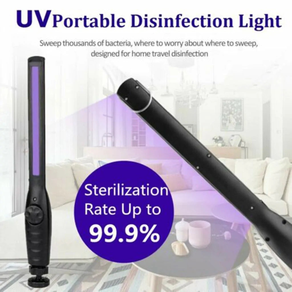 Portable LED UV Disinfection Lamp with Battery and Hanging Hook