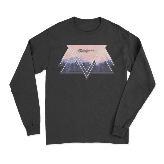 Camping Triangles Men Long Sleeve Shirt