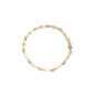 10K Yellow Gold 2.00 Cttw Round-Cut and Baguette-Cut Floral Design Swirl Link 7.5" Bracelet (H-I Color, I2-I3 Clarity)