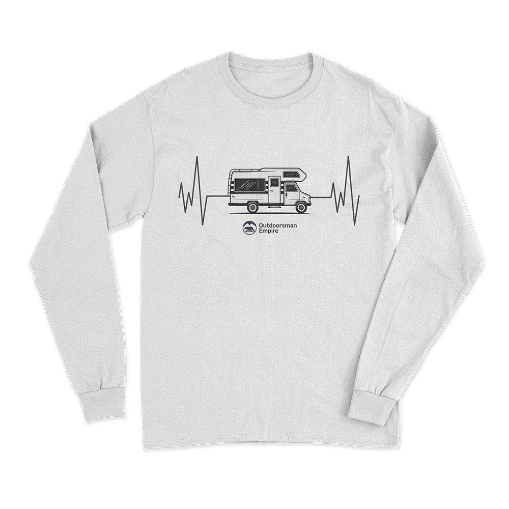 Camping Cardiogram Men Long Sleeve Shirt