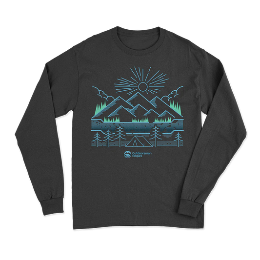 Camping Lines Men Long Sleeve Shirt