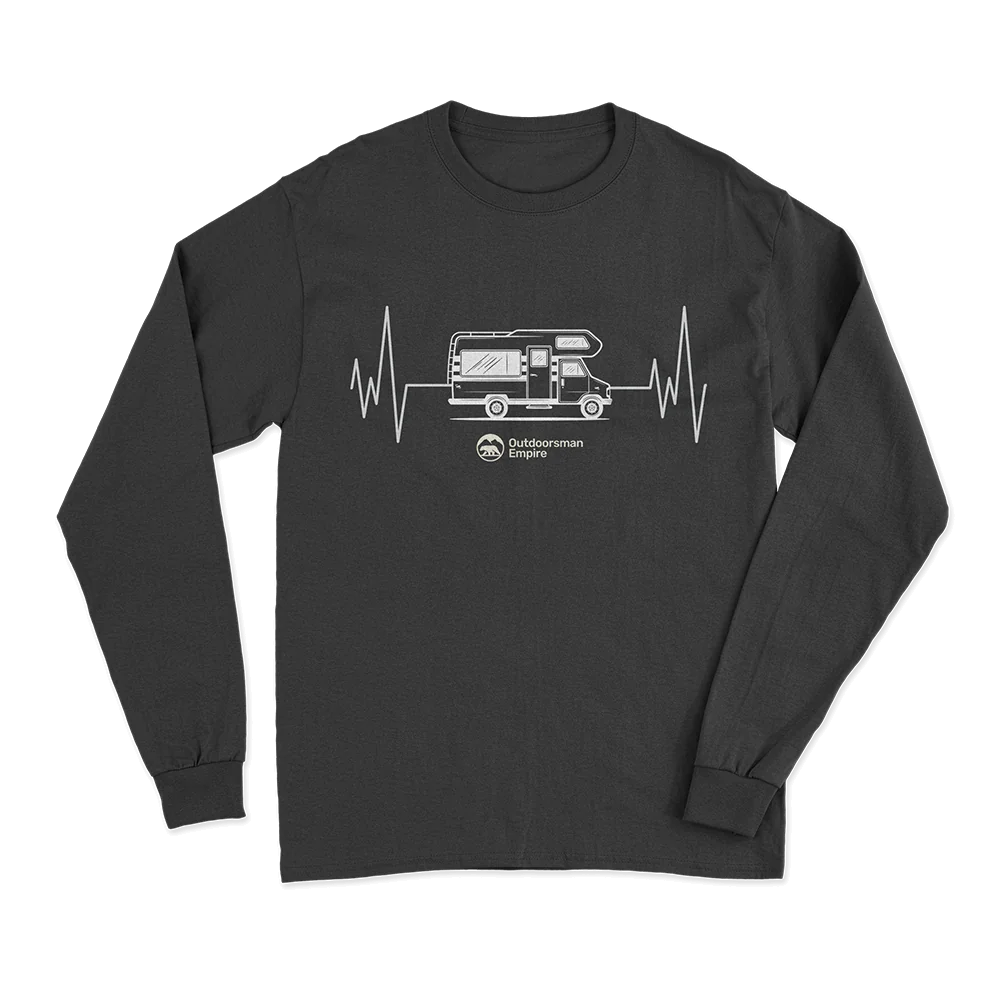 Camping Cardiogram Men Long Sleeve Shirt