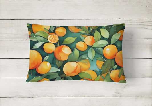 Florida Orange Blossom in Watercolor Throw Pillow