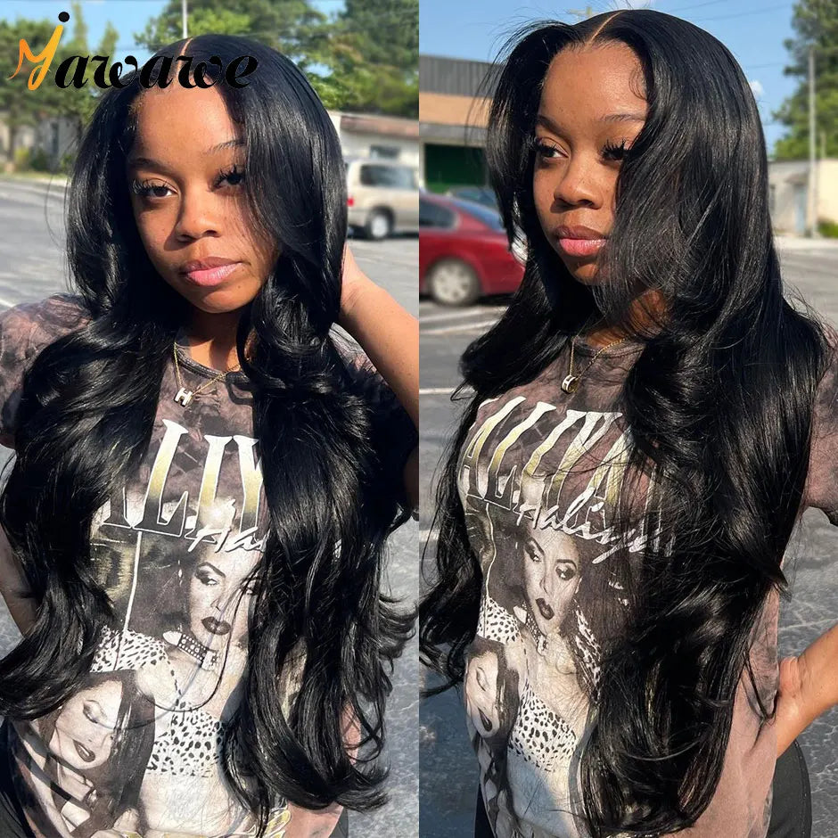 Clearance Sale Body wave 100% Glueless preplucked human wigs ready to go HD lace frontal wig Wear Go human hair wigs for women