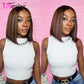 Tinashe Wear & Go Glueless Wig Human Hair Pre-Bleached Knots 1b/2/30 Highlight Straight Bob Wig Pre-Cut 5x6 Lace Closure Wig