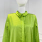 2023 New Autumn Winter Top Quality Vintage Green Diamonds Glued Long Sleeve Loose Blouse Women Clothing