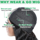 Glueless Ready To Wear And Go 4x4 Lace Closure Body Wave Short Bob Human Hair Wigs 10-16 Inches Pre Cut Lace Body Wave Bob Wig
