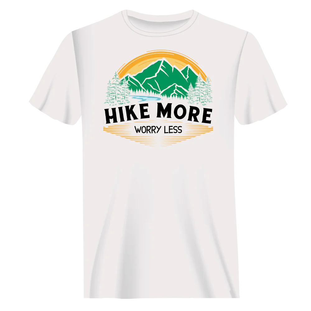 Hike More Worry Less T-Shirt for Men