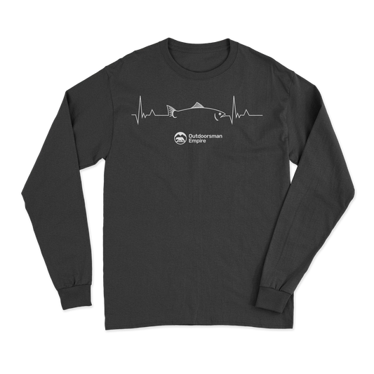 Fishing Cardiogram Men Long Sleeve Shirt