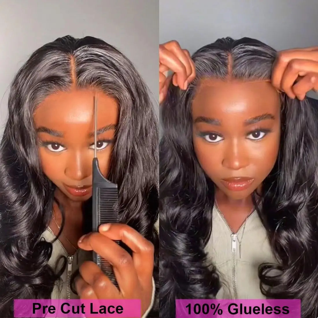 Glueless Ready To Wear And Go 4x4 Lace Closure Body Wave Short Bob Human Hair Wigs 10-16 Inches Pre Cut Lace Body Wave Bob Wig