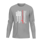 Fishing Rod American Flag Men Long Sleeve Shirt