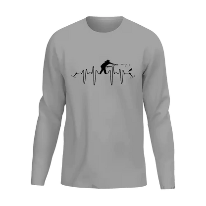 Fishing Heart Beat Men Long Sleeve Shirt