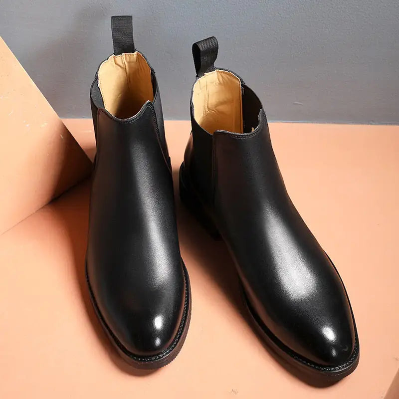 Elegant Chelsea Leather Boots for Men