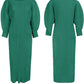 Full Color Pleated Dress