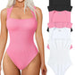 Square Neck Jumpsuit Sleeveless Slim Fit Tank Top